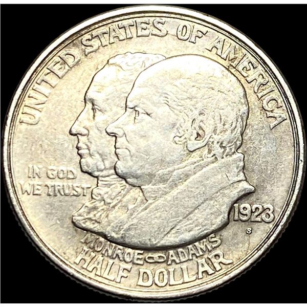 1923-S Silver Monroe Doctrine Half Dollar CLOSELY UNCIRCULATED