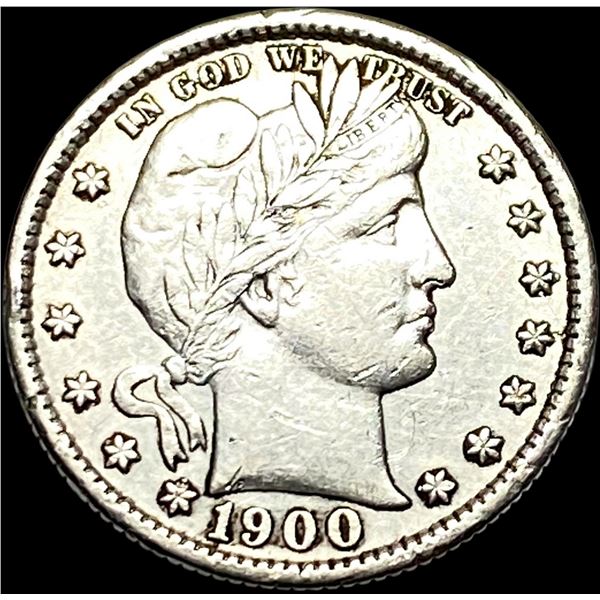 1900 Barber Silver Quarter CLOSELY UNCIRCULATED