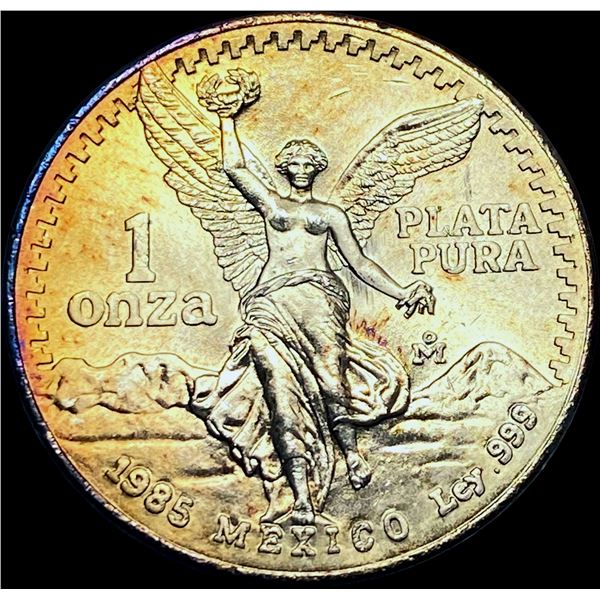 1985 Mexico Silver 1 Onza Libertad SUPERB GEM BU