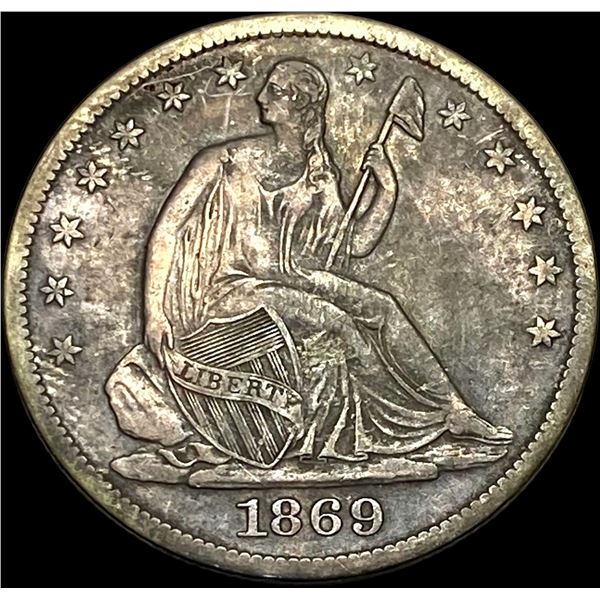1869-S Silver Half Dollar NEARLY UNCIRCULATED