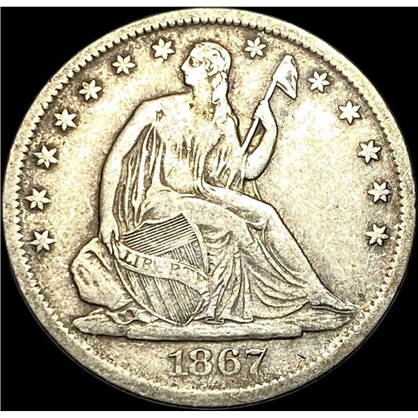 1867-S Silver Half Dollar LIGHTLY CIRCULATED