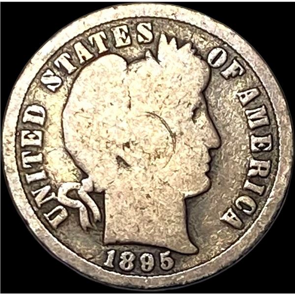 1895-S Silver Barber Dime NICELY CIRCULATED