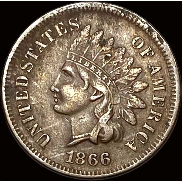 1866 Indian Head Cent NEARLY UNCIRCULATED