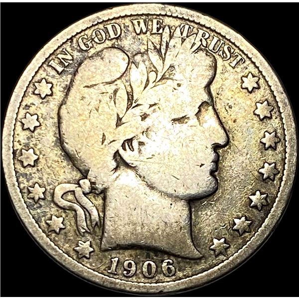 1906-S Silver Barber Half Dollar NICELY CIRCULATED