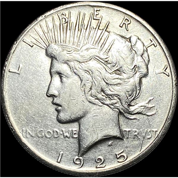 1925-S Silver Peace Dollar CLOSELY UNCIRCULATED