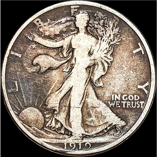 1919-D Walking Liberty Half Dollar LIGHTLY  CIRCULATED