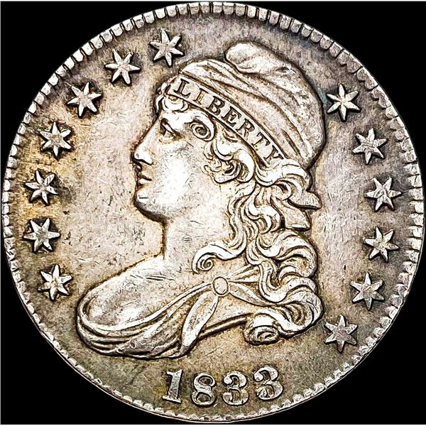 1833 Capped Bust Half Dollar CLOSELY  UNCIRCULATED