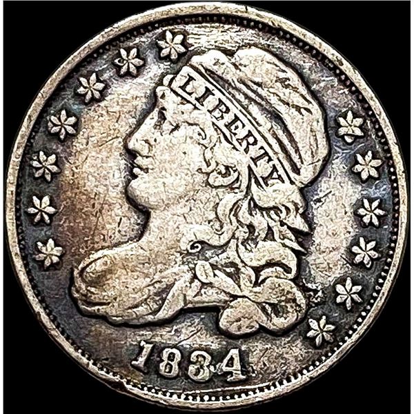 1834 Capped Bust Dime LIGHTLY CIRCULATED