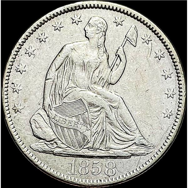 1858-O Seated Liberty Half Dollar CLOSELY  UNCIRCULATED