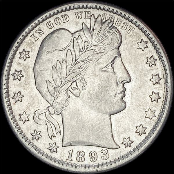 1893-O Silver Barber Quarter CLOSELY  UNCIRCULATED