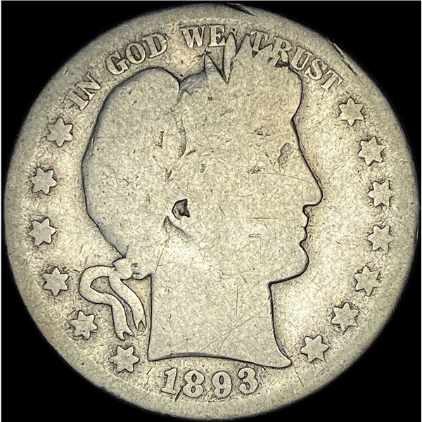 1893-S Silver Barber Half Dollar NICELY  CIRCULATED