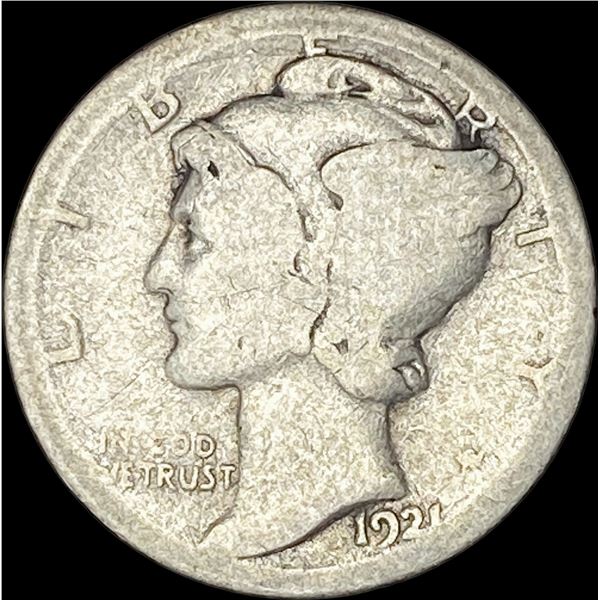 1921 Silver Mercury Dime NICELY CIRCULATED