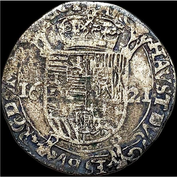 1621 Austrian Silver 3 Kreuzer LIGHTLY  CIRCULATED