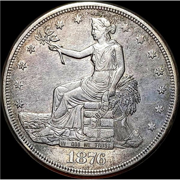 1876-S Silver Trade Dollar NEARLY  UNCIRCULATED