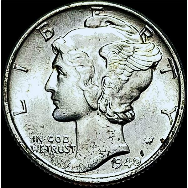 1940 Silver Mercury Dime CHOICE BU
