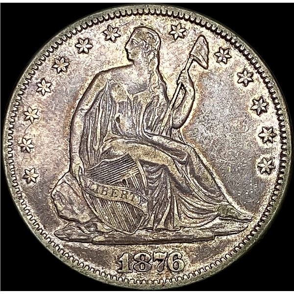 1876 Seated Liberty Half Dollar NEARLY  UNCIRCULATED