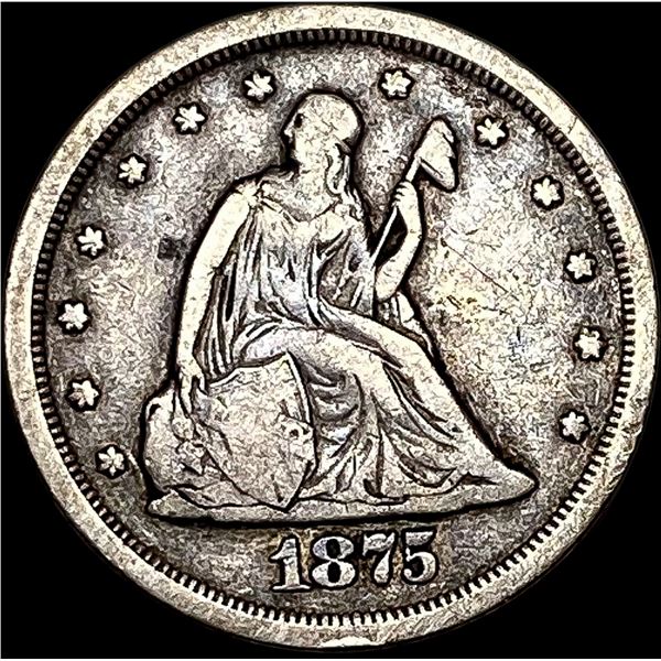1875-S Silver Twenty Cents ABOUT UNCIRCULATED