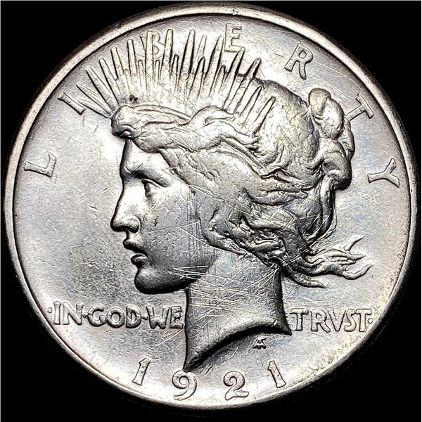 1921 Silver Peace Dollar NEARLY UNCIRCULATED
