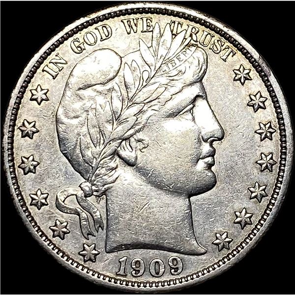 1909 Barber Half Dollar CLOSELY UNCIRCULATED