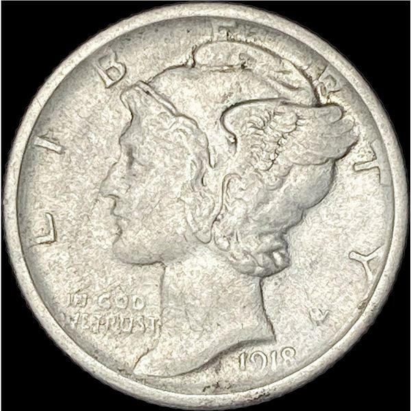 1918-S Silver Mercury Dime CLOSELY  UNCIRCULATED