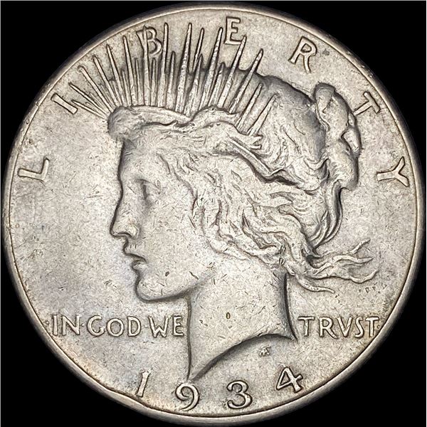 1934-S Silver Peace Dollar NEARLY  UNCIRCULATED