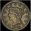 Image 1 : 1849 Braided Hair Large Cent CLOSELY  UNCIRCULATED