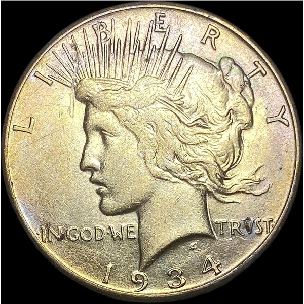 1934-S Silver Peace Dollar NEARLY  UNCIRCULATED