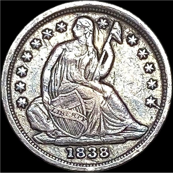 1838 Seated Liberty Half Dime NEARLY  UNCIRCULATED