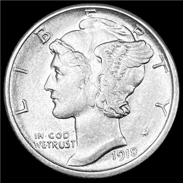 1918-S Silver Mercury Dime CHOICE AU