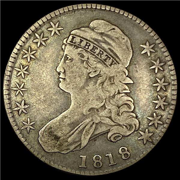 1818 Capped Bust Half Dollar LIGHTLY  CIRCULATED