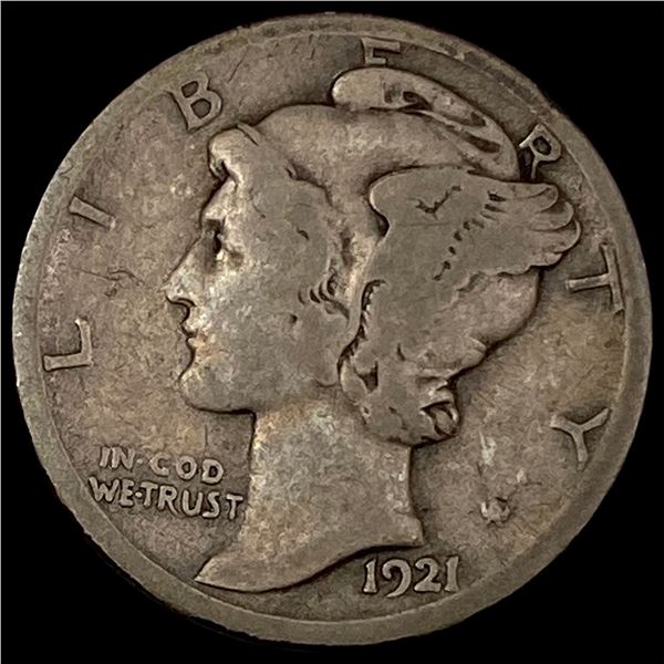 1921-D Silver Mercury Dime NICELY CIRCULATED