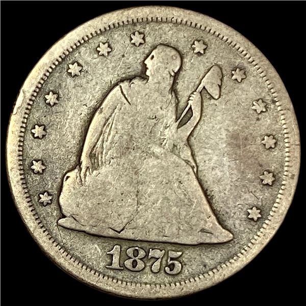 1875-S Silver Twenty Cent Piece NICELY  CIRCULATED