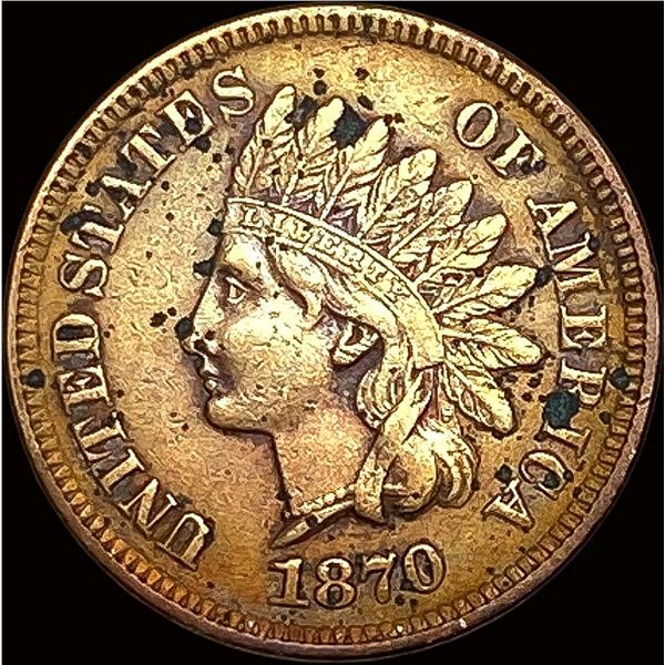 1870 Indian Head Cent NEARLY UNCIRCULATED