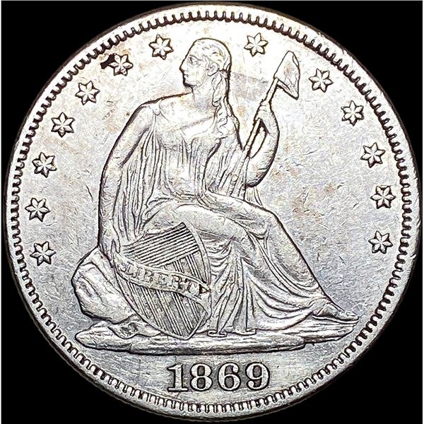 1869 Seated Liberty Half Dollar CLOSELY  UNCIRCULATED