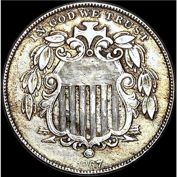 1867 Shield Nickel CLOSELY UNCIRCULATED