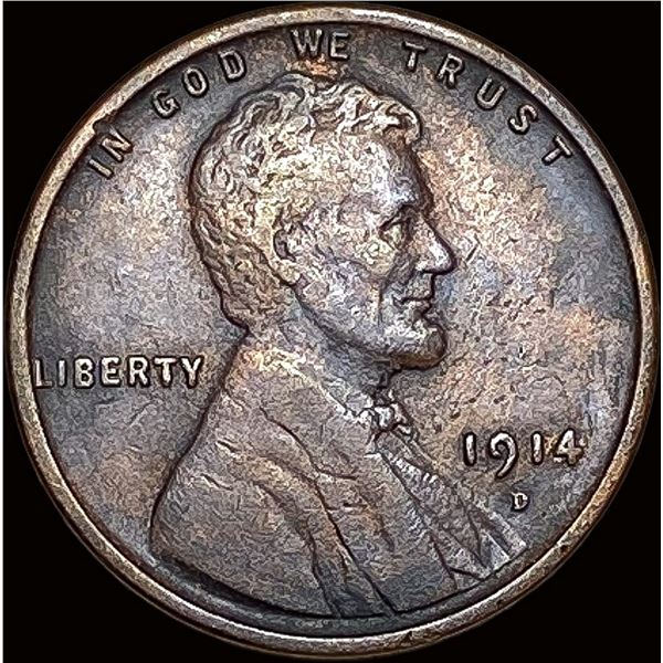 1914-D Lincoln Wheat Cent NEARLY UNCIRCULATED