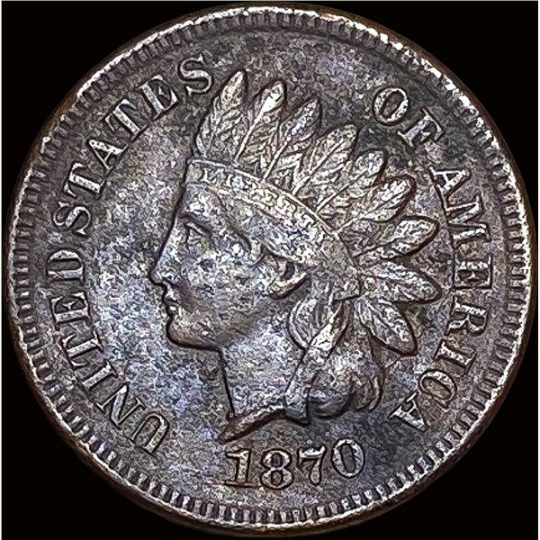 1870 Indian Head Cent NEARLY UNCIRCULATED