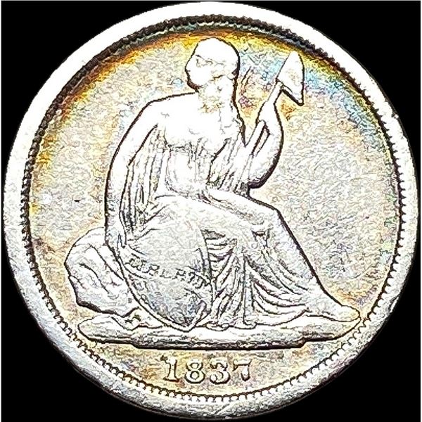 1837 Seated Liberty Dime ABOUT UNCIRCULATED