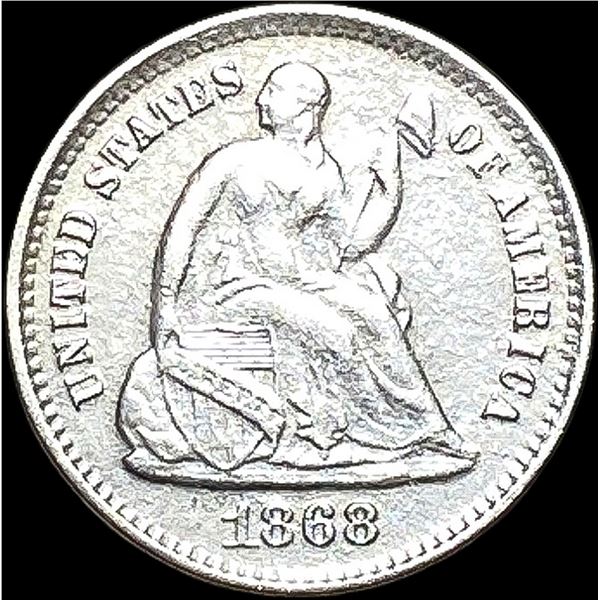 1868-S Silver Half Dime CLOSELY UNCIRCULATED