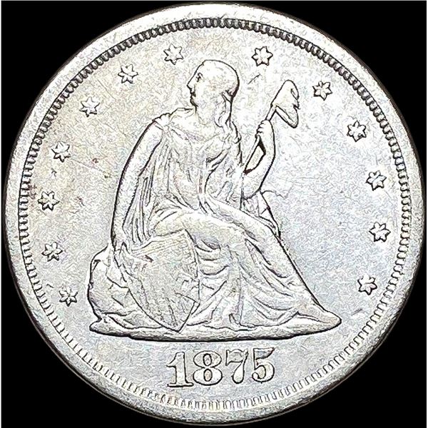 1875-S Silver Twenty Cents CLOSELY  UNCIRCULATED