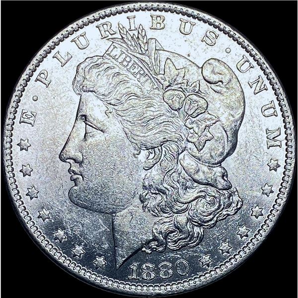 1880-O Micro O Silver Morgan Dollar CHOICE AU