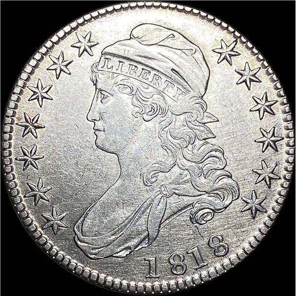 1818 Capped Bust Half Dollar NEARLY  UNCIRCULATED