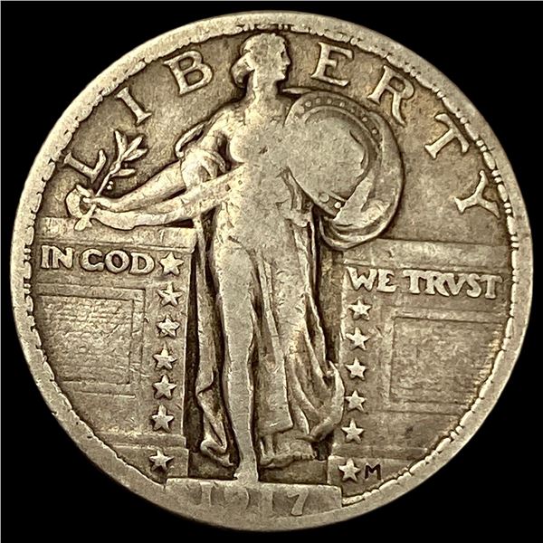 1917 Type 2 Standing Liberty Quarter NICELY  CIRCULATED