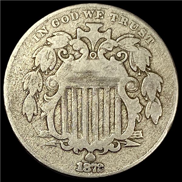 1872 Shield Nickel LIGHTLY CIRCULATED