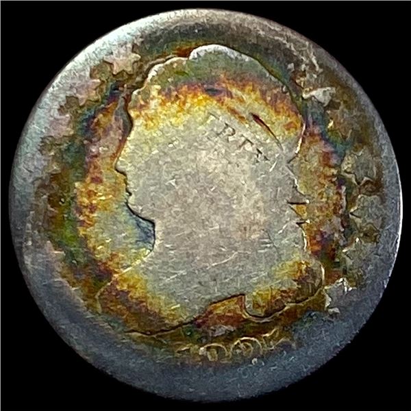 1825 Color Capped Bust Dime NICELY CIRCULATED