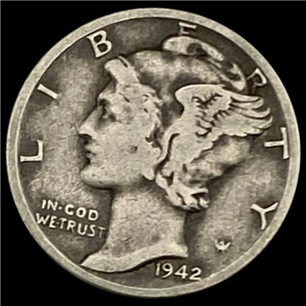 1942/1-D Mercury Dime NICELY CIRCULATED