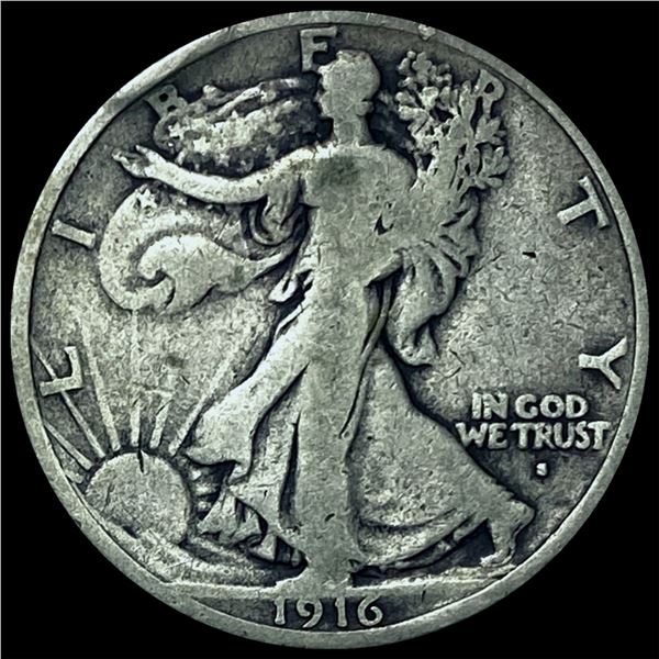 1916-S Standing Liberty Half Dollar NICELY CIRCULATED