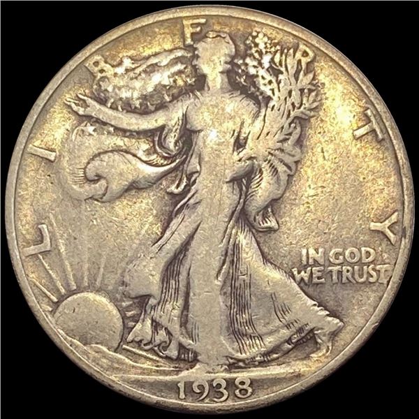 1938-D Walking Liberty Half Dollar LIGHTLY CIRCULATED