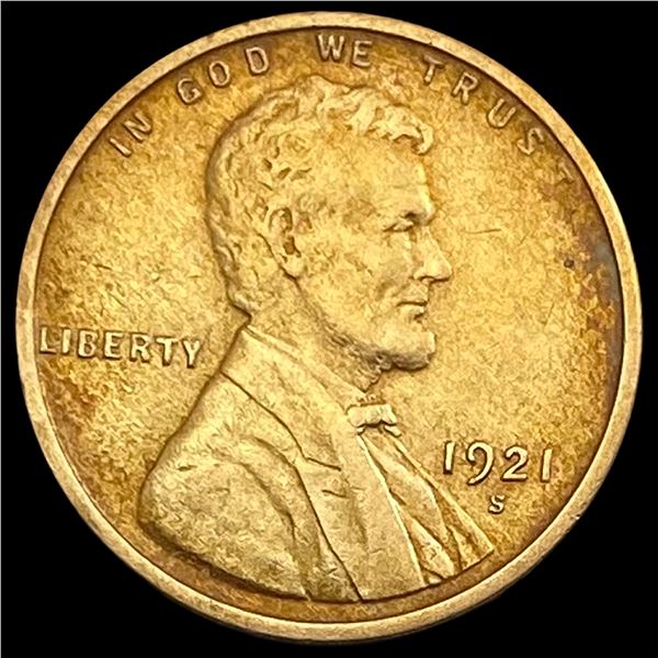 1921-S Lincoln Wheat Cent CLOSELY  UNCIRCULATED