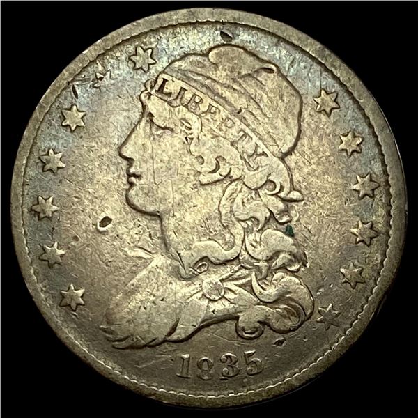 1835 Capped Bust Silver Quarter LIGHTLY  CIRCULATED